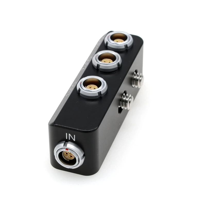 HangTon Fischer 3 Pin 24V Power Run Stop Boot Control Box for Sony Venice ARRI Alexa DSMC2 Camera Motor Monitor, RS Female, 1 to 3 Triple Splitter