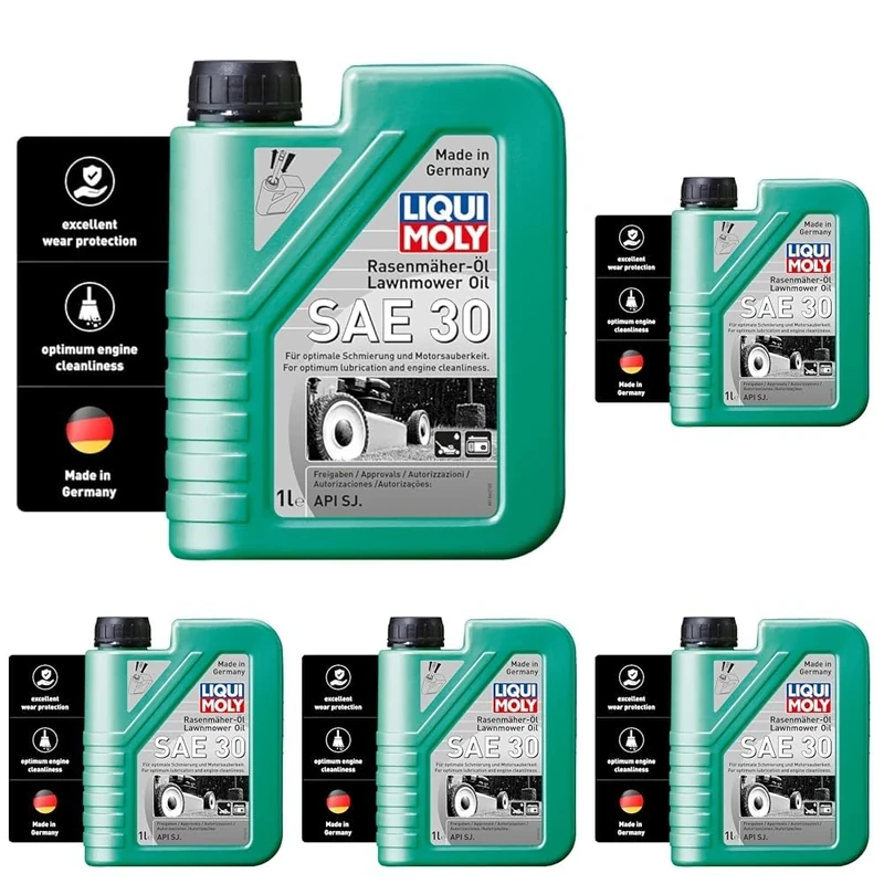 LIQUI MOLY Lawnmower Oil SAE 30 | 1 L | Garden tool oil | SKU: 1264 (Pack of 5)