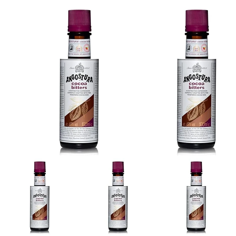 Angostura Cocoa Bitters, 100ml | Chocolate Cocktail Aperitif (Pack of 5)