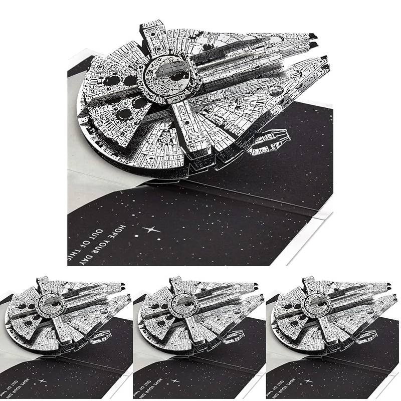 Hallmark Signature Paper Wonder Pop Up Birthday Card (Star Wars), 18.29 x 12.7 x 0.03 cm (Pack of 4)