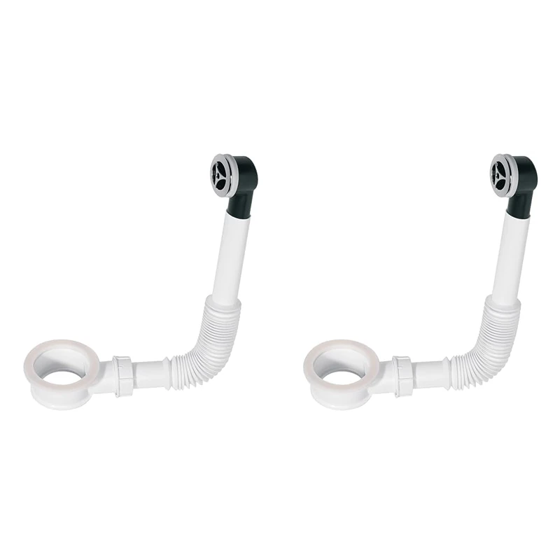 Wirquin SP2060099 Overflow Tube and Connection Pipe for Sink Extendible (Pack of 2)