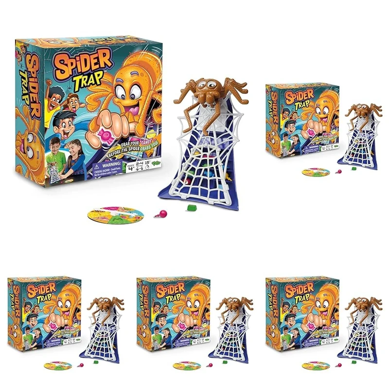 YULU Spider Trap - An Interactive Spider Themed Fun Board Game for Families and Kids ages 4+ (Pack of 5)