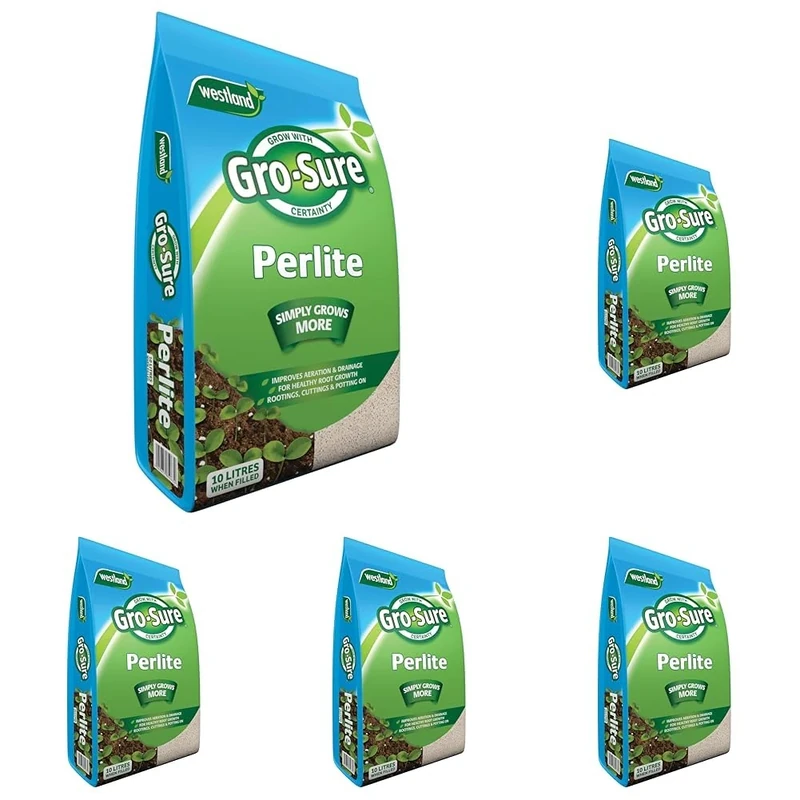 Gro-Sure Perlite, 10 L (Pack of 5)