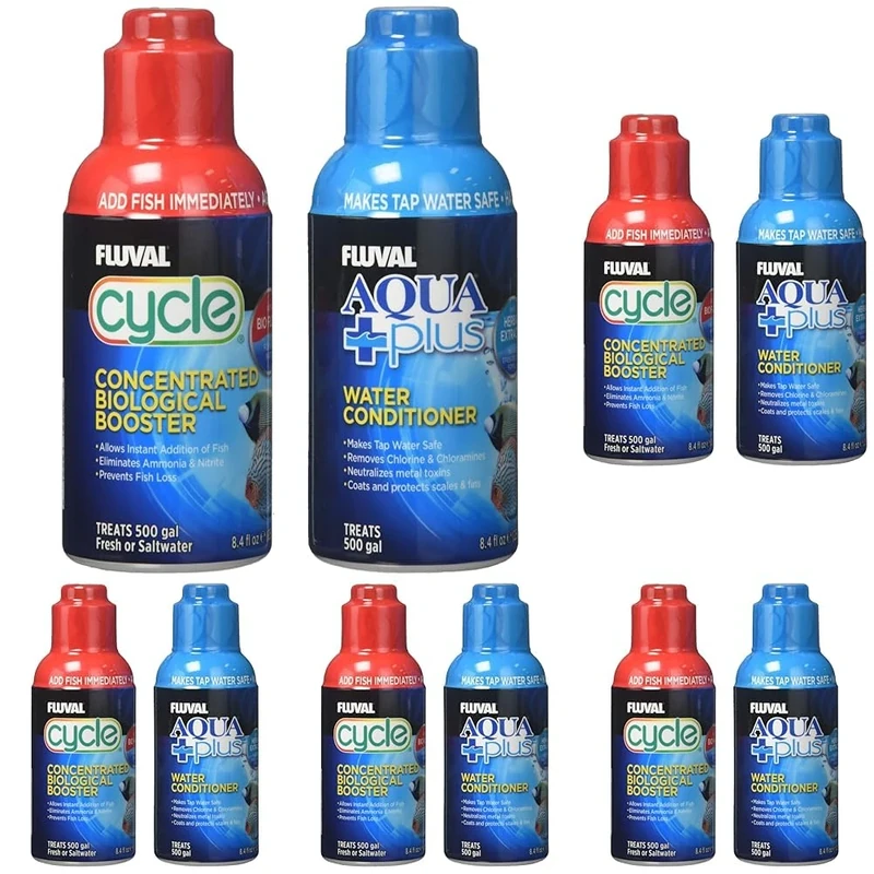 Fluval Cycle and Aquaplus Water Treatment Pack, 250 ml (Pack of 5)