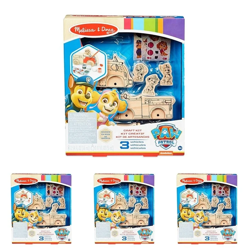 Melissa & Doug PAW Patrol Wooden Vehicles Craft Kit (Pack of 4)