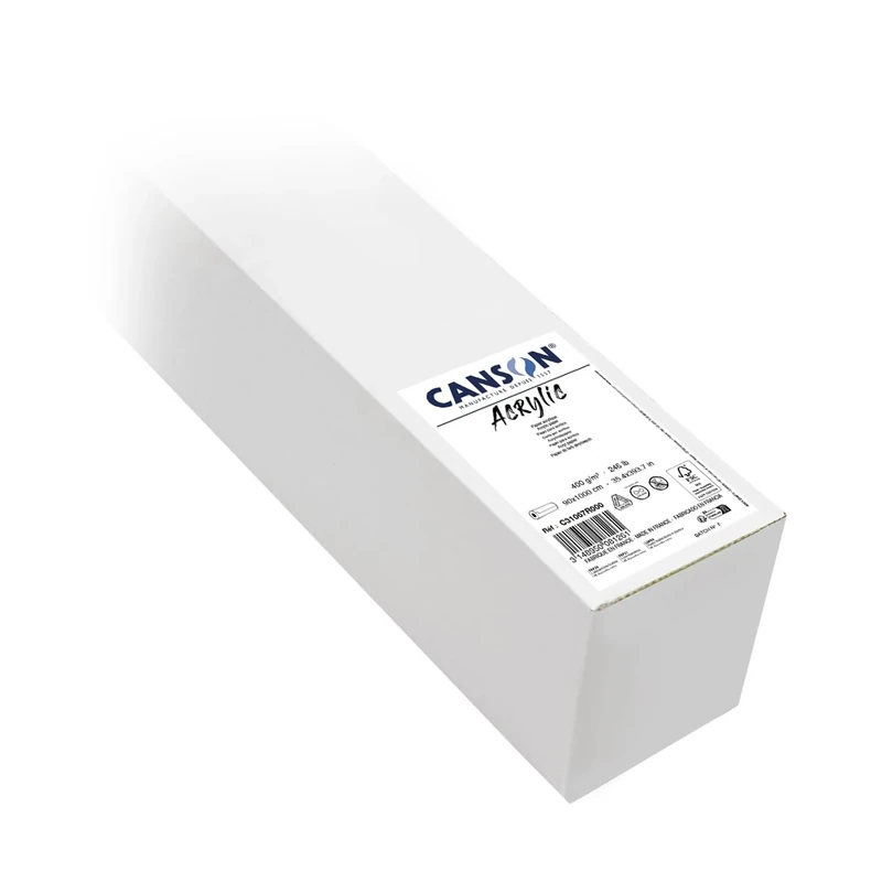 CANSON Acrylic, Acrylic Paper, Canvas Grain, 400gsm, Sheet, 0.9x10m, Grayish Brown