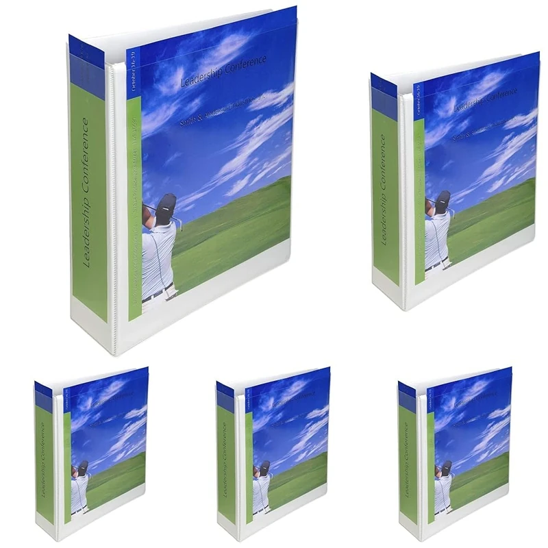 Exacompta - Ref 53955E - Kreacover Collection - Prem'Touch Lever Arch File - 320 x 300mm in Size, Suitable for A4+ Documents, Polypropylene, 2 Rings, 50mm Spine – White (Pack of 5)