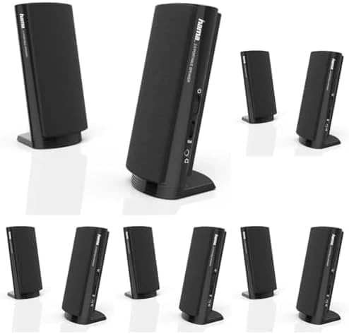 Hama 57139| E 80 Active PC Speaker, Black (Pack of 5)
