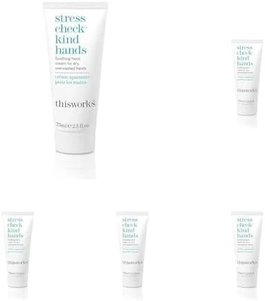 This Works Stress Check Kind Hands, 75 ml - Intensely Hydrating Hand Cream Enriched with Shea Butter, Vitamin E and Ylang Ylang Essential Oils - Soothing Hand Moisturiser for Dry and Sensitive Skin
