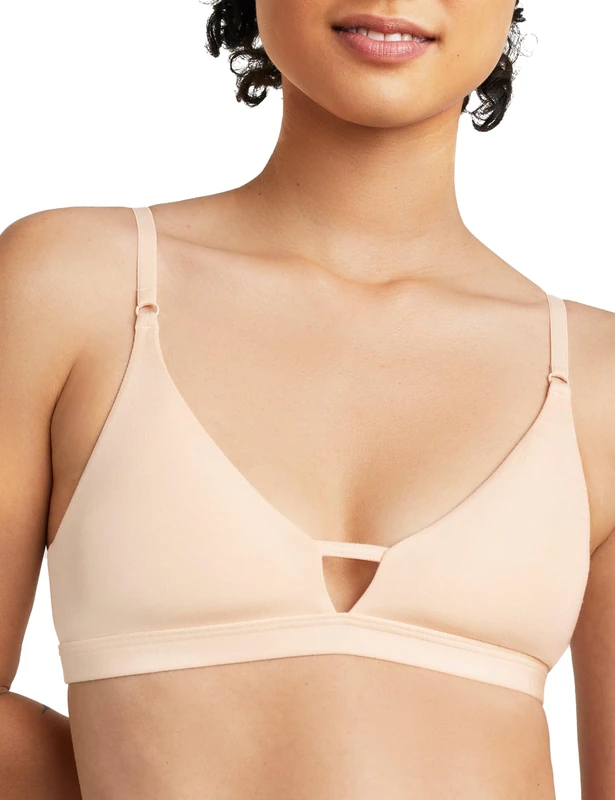 Pepper Wireless Bra | Modal Wireless Bra, Lightly Lined Cups, Body Hugging Bra Fit, Everyday Wireless Bras for Women (XS-XL), Sand, M