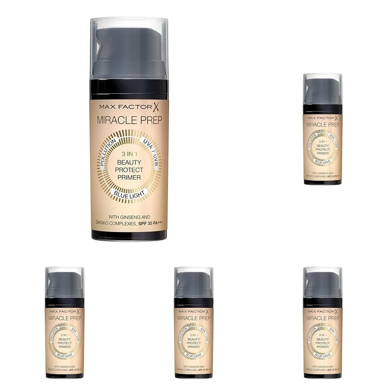 Max Factor 3 In 1 Miracle Beauty Prep Primer, 30 ml, Pack Of 5