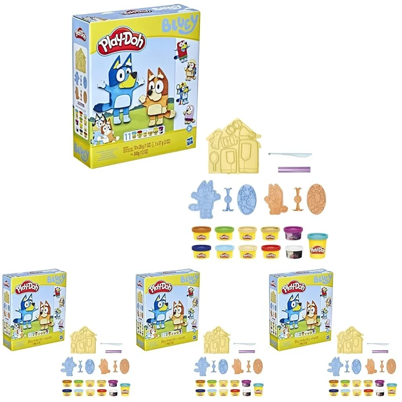 Play-Doh BLUEY MAKE N MASH COSTUMES, Small (Pack of 4)