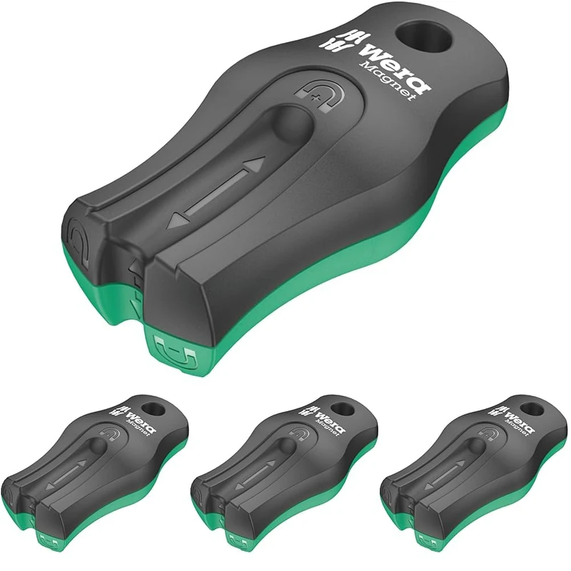 Wera 9500 Imán SB Pack of 4 Black-Green Cylindrical Neodymium Magnet