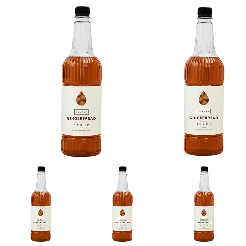 Simply Ginger Bread Syrup 1 Litre (Pack of 5)