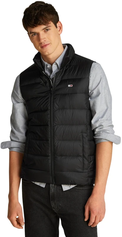 Tommy Jeans Men’s Lightweight Down Gilet, Black (Black), XS