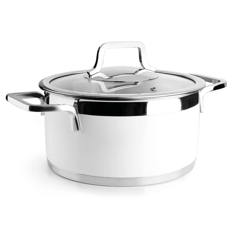 Lacor - 15520 - Buffet Saucepan with Ocean Lid, 18/10 Stainless Steel, Sanded Interior Finish, Ergonomic Handles, Sandwich Thermodifuser Bottom, Suitable for Induction, Oven Safe, Ø20cm, Blue - Image 1