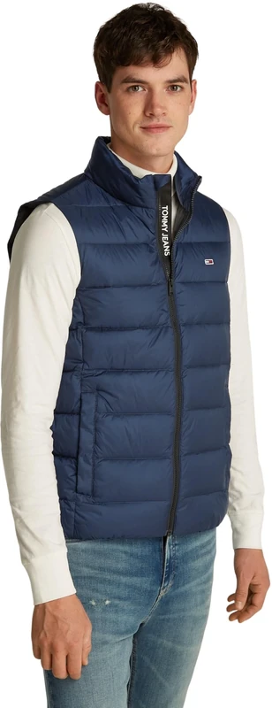 Tommy Jeans Men’s Lightweight Down Gilet, Blue (Dark Night Navy), XS
