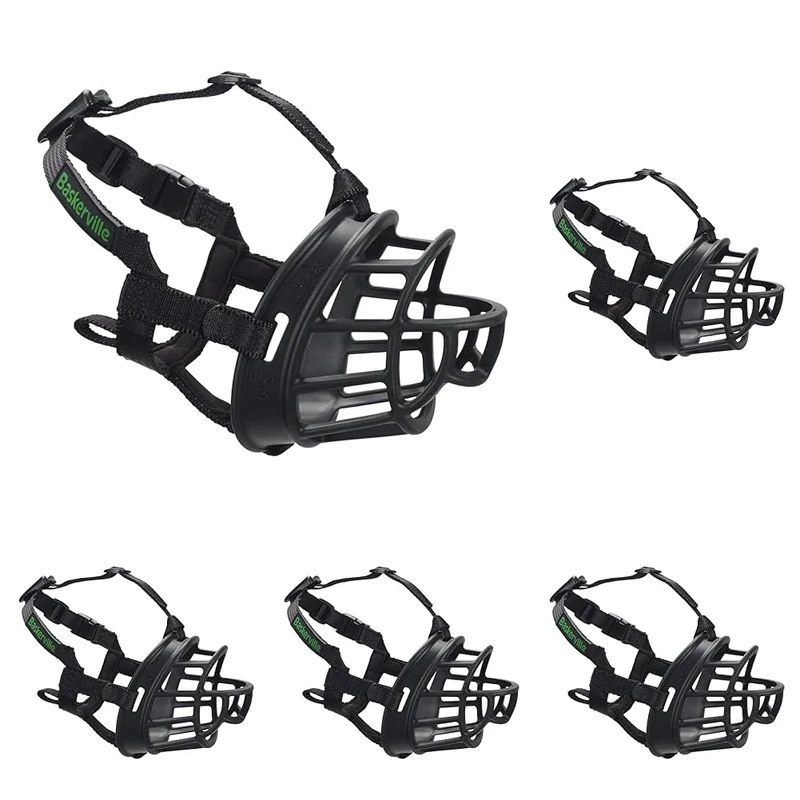 Safe BASKERVILLE ULTRA MUZZLE, Size 2, Patented Humane Design, Breathable, Dog can Pant and Drink, Adjustable, Padded, Dog Training Muzzle for Small & Medium Dogs, Prevents Biting, Wildlife Scavenging