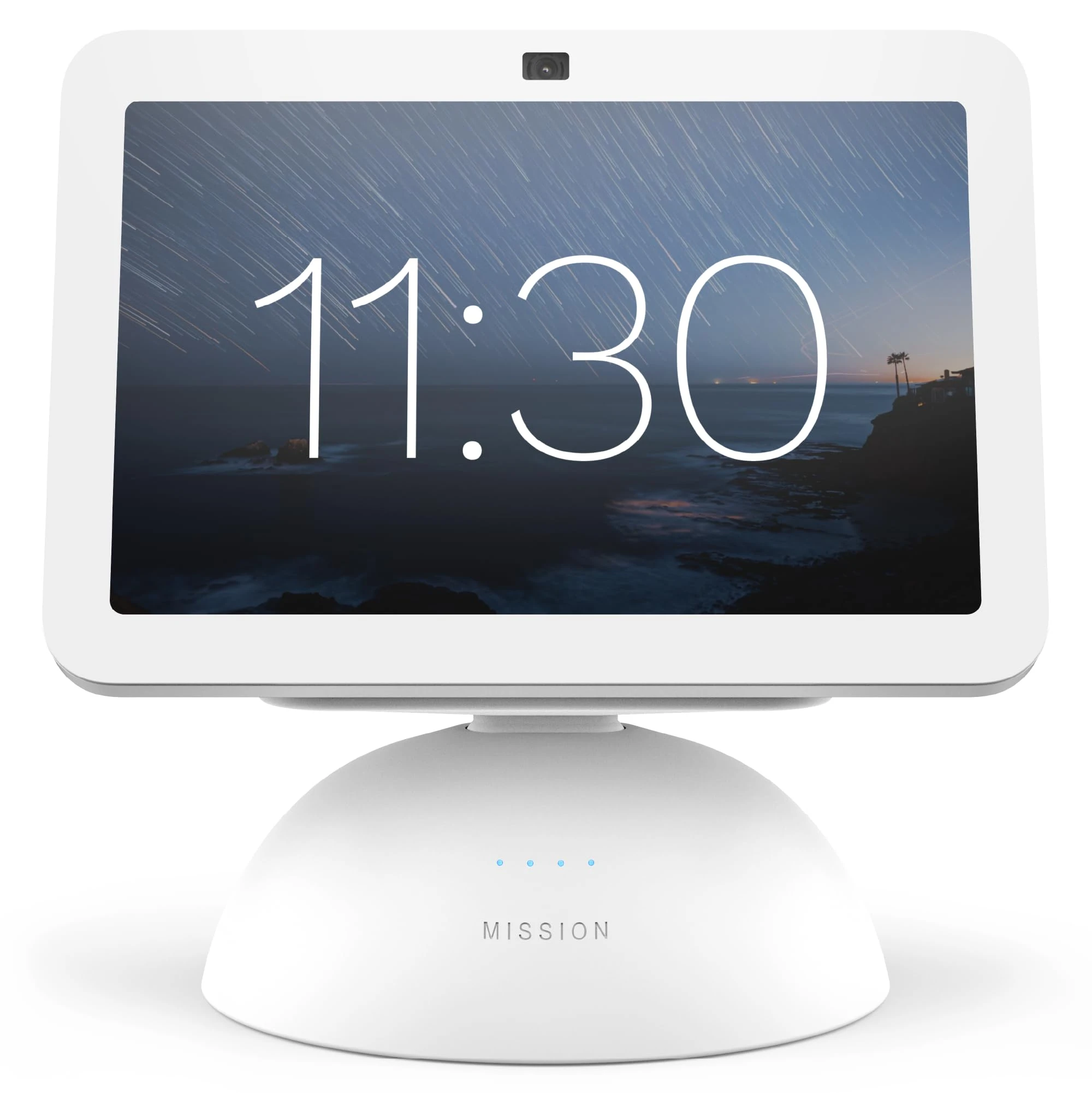 Echo Show 8 (3rd generation (2023 release)), Glacier White + Battery Base, Glacier White