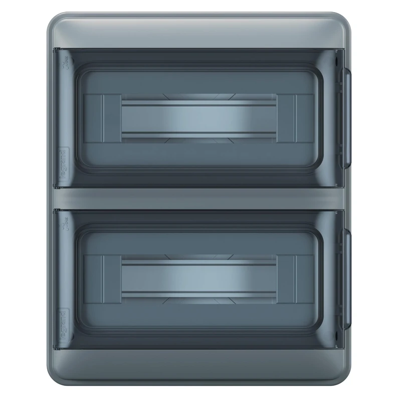 Legrand, Plexo S 601894 Wet Room Distributor, Surface-Mounted Distributor, Protection Class IP65-IK07, 2-Row, 24 Modules, Dimensions: 350 x 285 x 106 (H x W x D) with Neutral Conductor and Protective