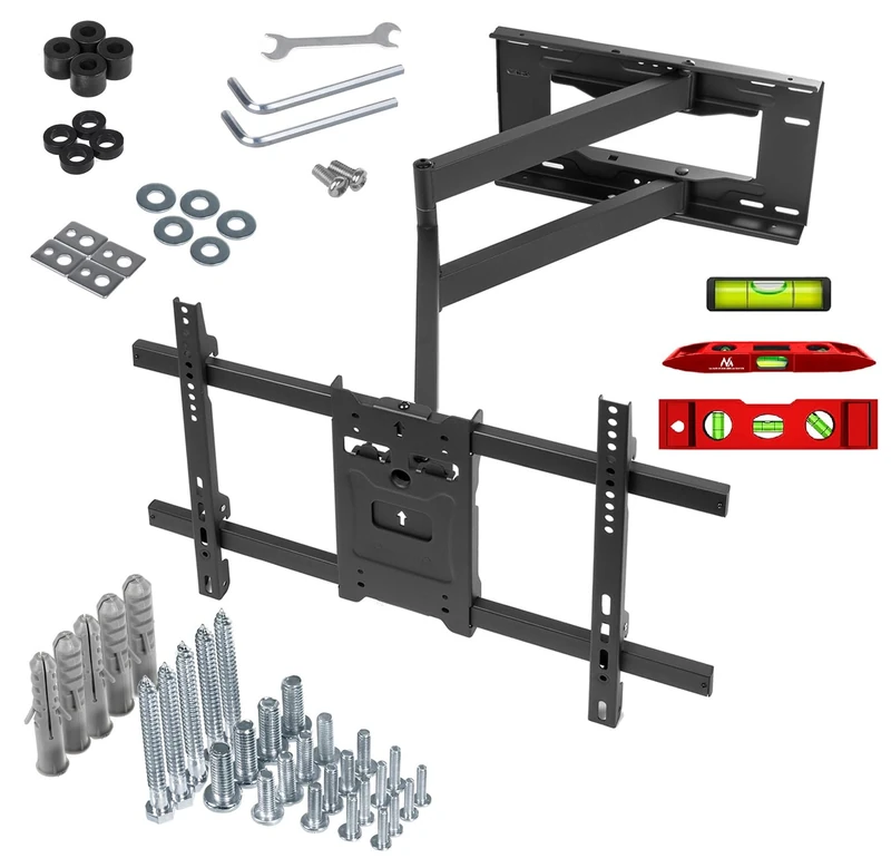Maclean MC-985 TV Wall Mount, TV Holder max VESA 600x400, 37-80", 45kg, Long Arm 915mm