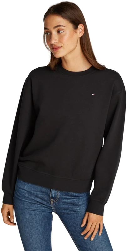 Tommy Hilfiger Women's Sweatshirt without Hood, Black (Black), M
