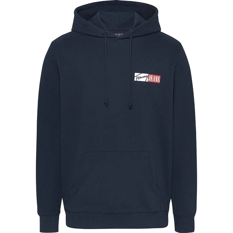 Tommy Jeans Men’s Entry Graphic Hoodie, Blue (Dark Night Navy), XS