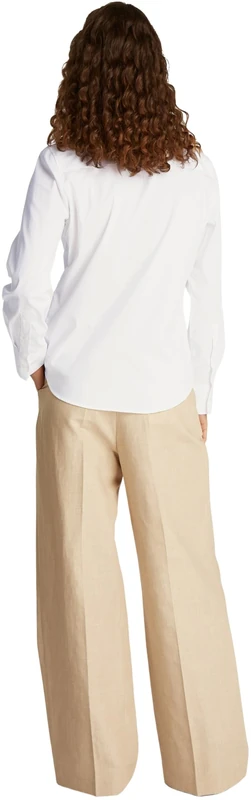 Tommy Hilfiger Women’s Regular Fit Poplin Shirt, White (Th Optic White), 12