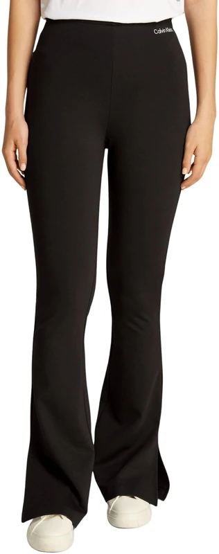 Calvin Klein Women's Milano Elastic Flared Leggings, Black (Ck Black), XS