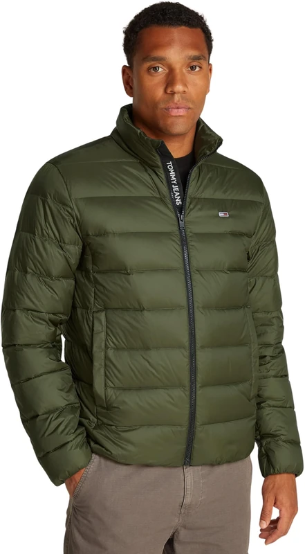 Tommy Jeans Men’s Water Repellent Down Jacket, Green (Fatigue Green), XS