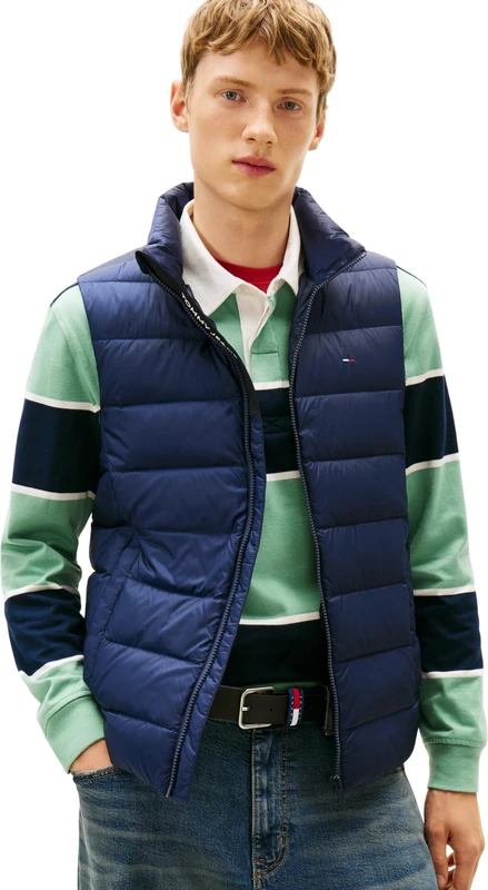 Tommy Jeans Men’s Lightweight Down Gilet, Blue (Dark Night Navy), XL