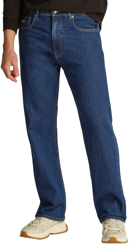 Tommy Jeans Men’s Otis Regular Straight Leg Jeans, Blue (Denim Dark), 29W/32L