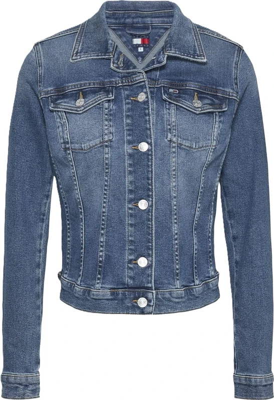 Tommy Jeans Women’s Vivianne Buttoned Denim Jacket, Blue (Denim Medium), XL