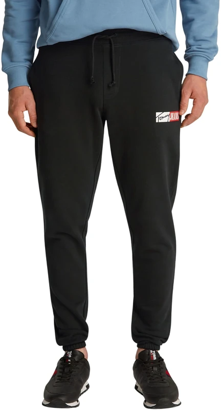 Tommy Jeans Men's Sporty Slim Entry Jogging Bottoms, Black (Black), XL