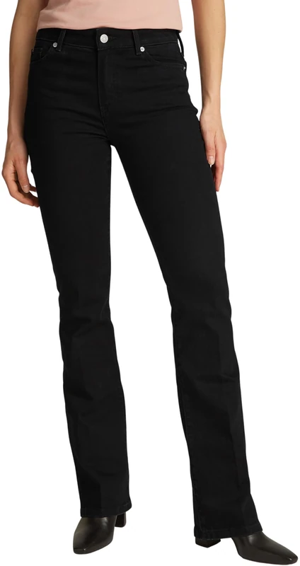 Tommy Hilfiger Women's Bootcut Fit Jeans, Black (Black), 25W/32L