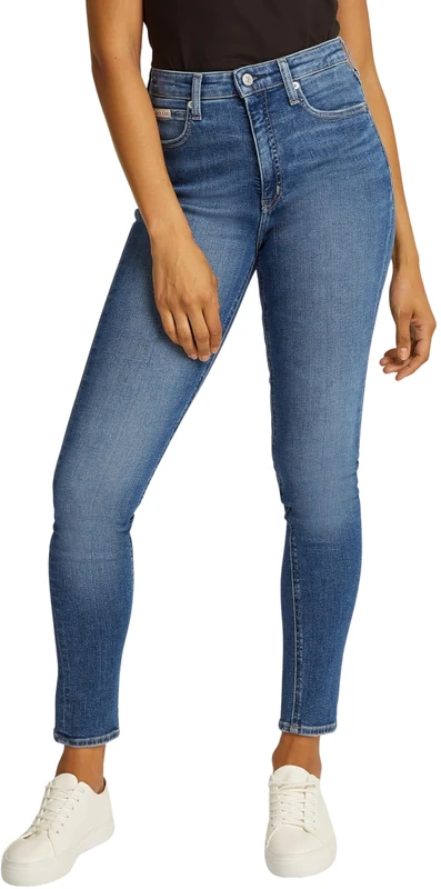Calvin Klein Women’s High Rise Skinny Fit Jeans, Blue (Denim Dark), 32W/26L