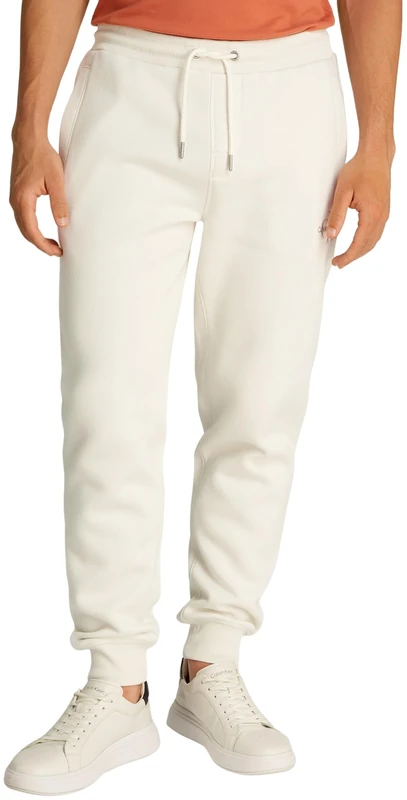 Calvin Klein Men's Long Joggers, Off-White (Ivory), XL - Image 1