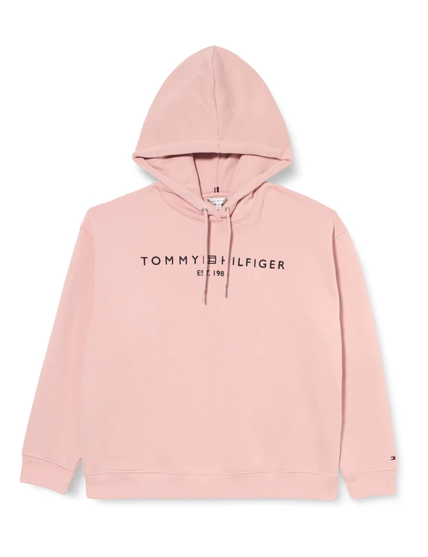 Tommy Hilfiger Women’s Corp Logo Hoodie, Pink (Foggy Pink), 20