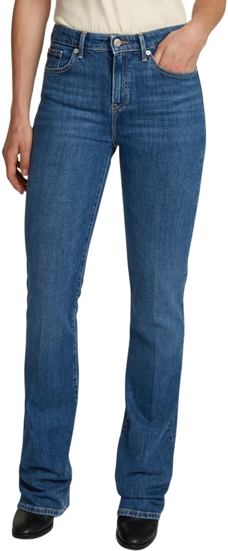 Tommy Hilfiger Women's Bootcut Stretch Jeans, Blue (Mid Blue), 34W/29L