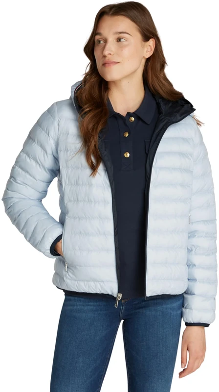 Tommy Hilfiger Women’s Reversible Quilted Jacket, Blue (Breezy Blue), S