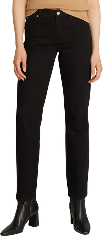 Tommy Hilfiger Women's Classic Straight Leg Fit Jeans, Black (Black), 27W/32L