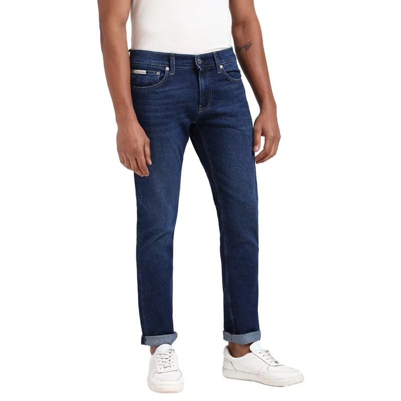 Calvin Klein Men’s Slim Leg Jeans, Blue (Denim Dark), 34W/36L