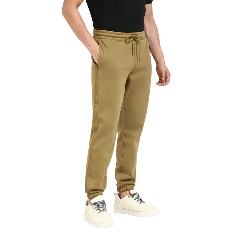 Calvin Klein Men’s Logo Tape Drawstring Jogging Bottoms, Green (Gothic Olive), S