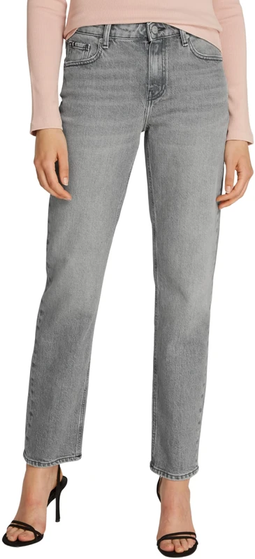 Tommy Hilfiger Women's Classic Noe Straight Leg Fit Jeans, Grey (Noe), 30W/24L