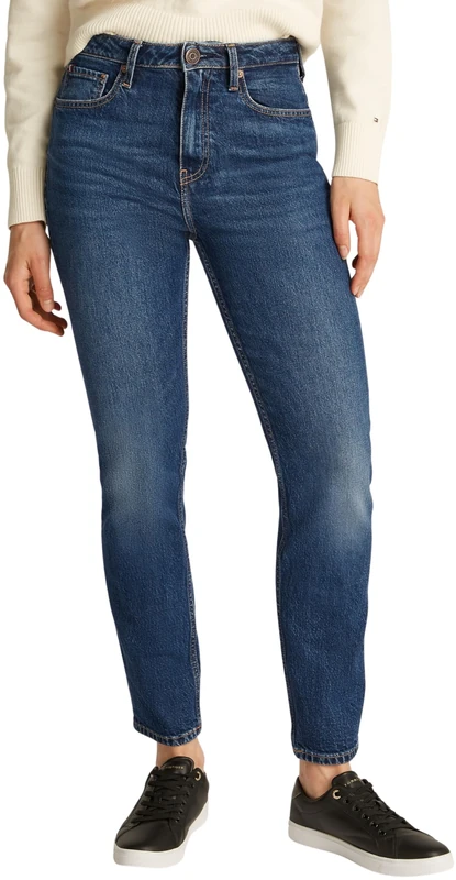 Tommy Hilfiger Women's Slim Cigarette HW A Lou WW0WW43711 Slim, Denim, 24W / 34L