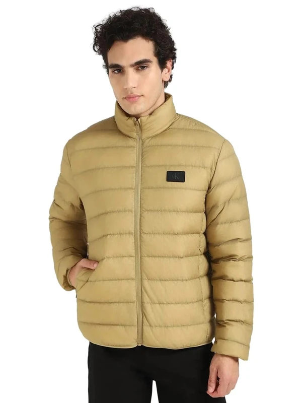 Calvin Klein Men’s Lightweight Down Quilted Jacket, Green (Gothic Olive), S