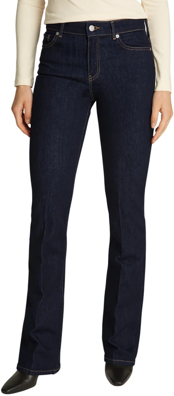 Tommy Hilfiger Women's Bootcut Stretch Jeans, Black (Rinse), 30W/28L