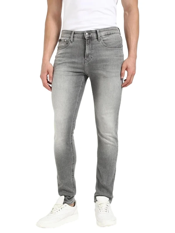 Calvin Klein Men’s Skinny Fit Jeans, Grey (Denim Grey), 32W/33L