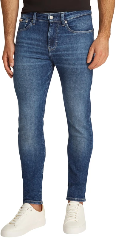 Calvin Klein Men’s Skinny Fit Jeans with Stretch, Blue (Denim Medium), 32W/38L