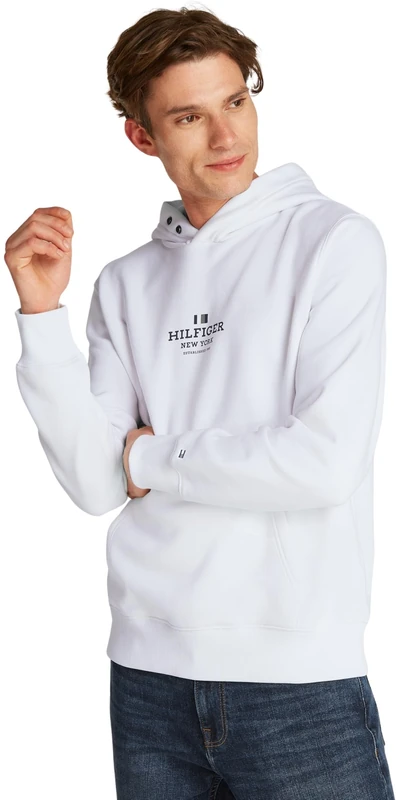 Tommy Hilfiger Men's Hoodie, White (White), S